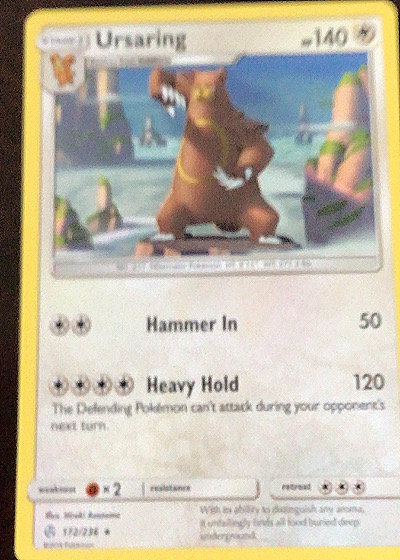 2019 Pokémon Sun & Moon Cosmic Eclipse #172 Ursaring — front