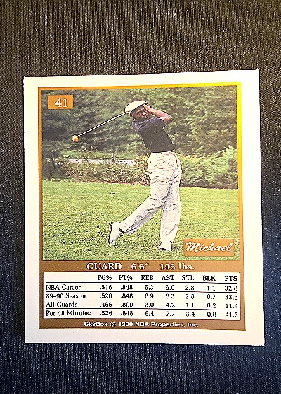 1990 SkyBox #41 Michael Jordan — back