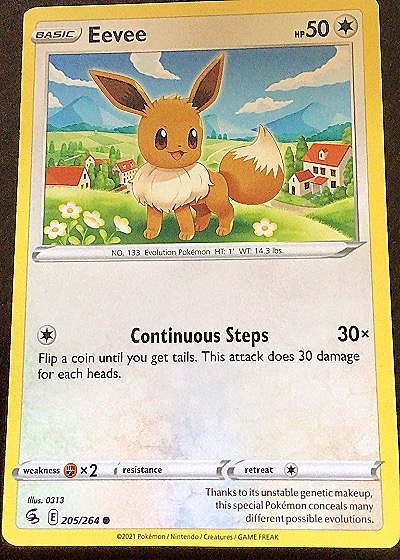 2021 Pokémon Fusion Strike #205 Eevee — front
