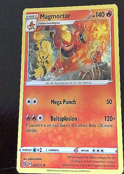 2022 Pokémon Sword & Shield Brilliant Stars #20 Magmortar — front