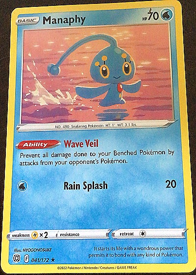 2022 Pokémon Brilliant Stars #041 Manaphy — front
