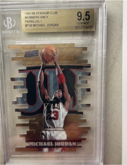 1997-98 Topps Stadium Club Triumvirate #T1B Michael Jordan — front