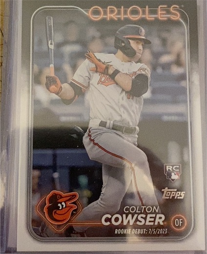 2024 Topps Update #US72 Colton Cowser Rookie Debut Baltimore Orioles — front