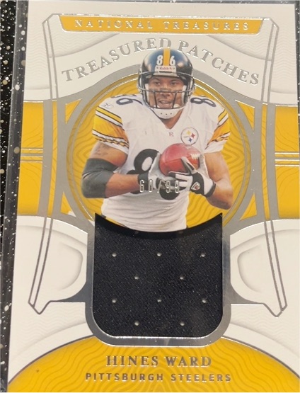 2021 Panini National Treasures Treasured Patches #TP-HW Hines Ward — front