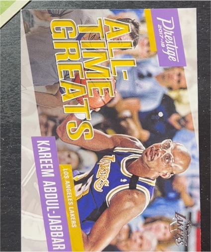 2017-18 Panini Prestige All-Time Greats #11 Kareem Abdul-Jabbar — front