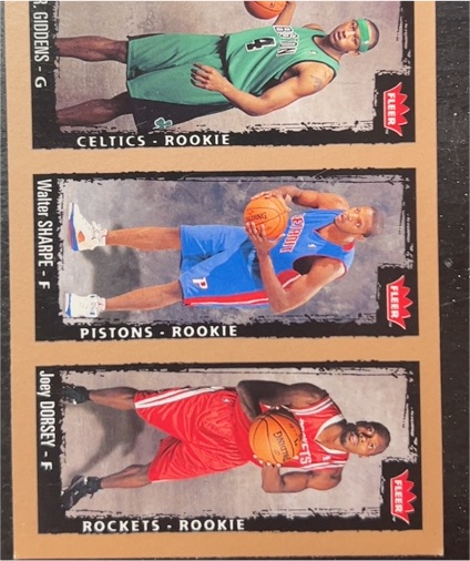 2008-09 Fleer #245 J.R. Giddens/Walter Sharpe/Joey Dorsey — front