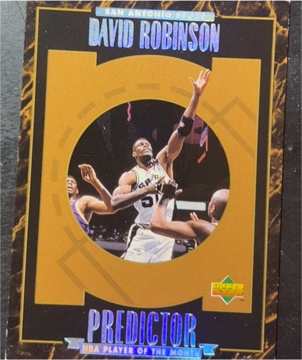 1995 Upper Deck #R7 David Robinson Predictor — front