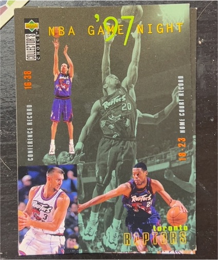 1997-98 Upper Deck Collector's Choice NBA Game Night #181 Toronto Raptors — front
