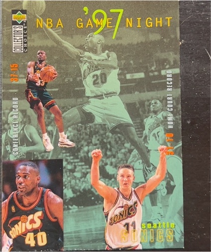 1997 Upper Deck Collector's Choice NBA Game Night #180 Gary Payton — front