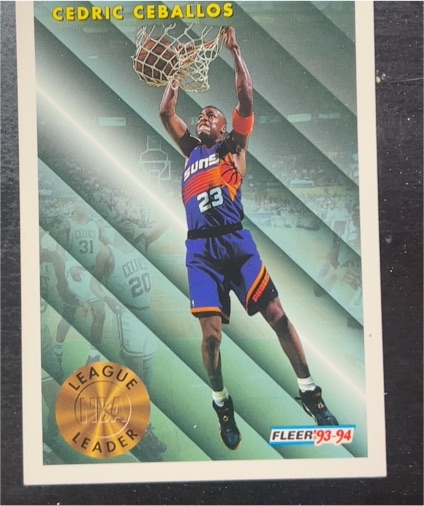 1993-94 Fleer #222 Cedric Ceballos League Leader — front