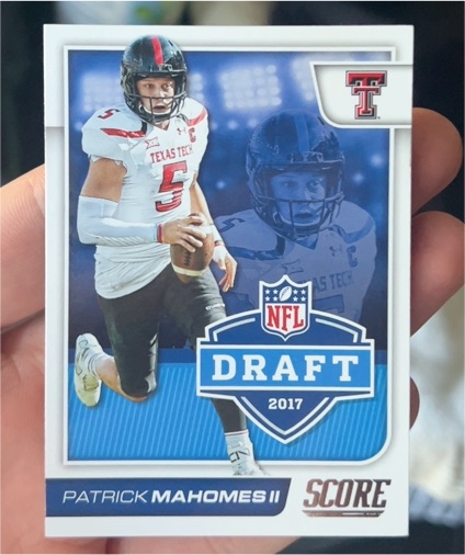 2017 Panini Score NFL Draft #2 Patrick Mahomes II — front