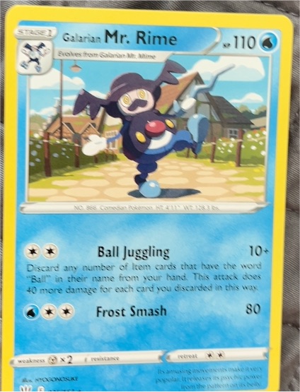 2021 Pokémon Sword & Shield Battle Styles #35 Galarian Mr. Rime — front