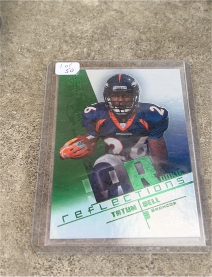 2004 Upper Deck Reflections #Tatum Bell Rookie Green — front