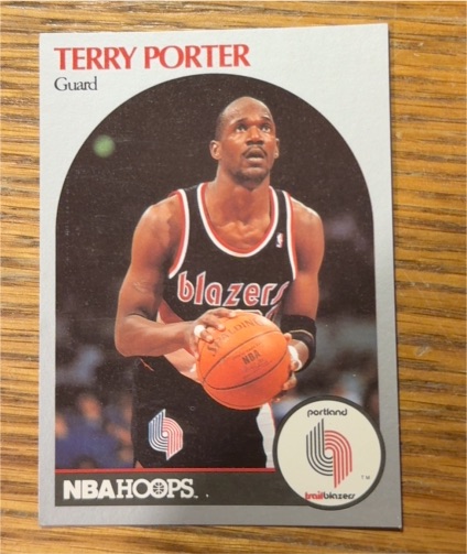 1990 NBA Hoops #249 Terry Porter — front