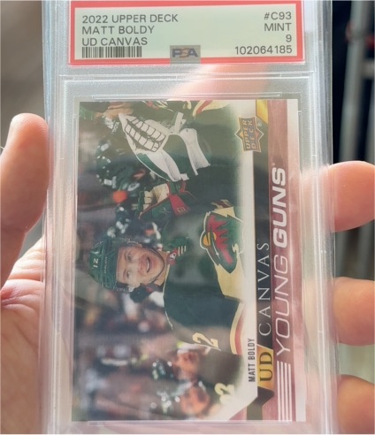 2022 Upper Deck #C93 Matt Boldy UD Canvas Young Guns — front