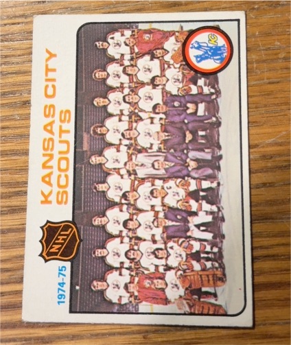 1975-76 Topps #88 Kansas City Scouts Team Checklist — front