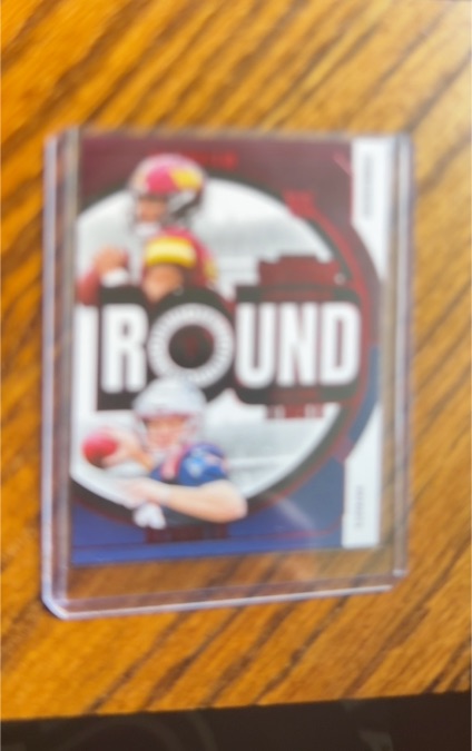 2024 Panini Contenders #4 JJ McCarthy / Bo Nix Round 1 Numbers — front