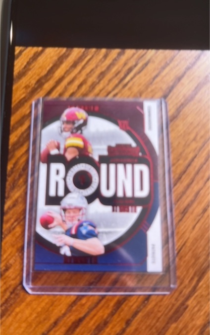 2024 Panini Contenders #1 Jayden Daniels/Drake Maye Round Numbers — front