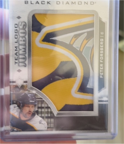2023-24 Upper Deck Black Diamond Team Logo Jumbos #TL-PF Peter Forsberg — front