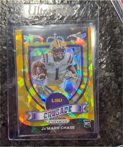 2021 Panini Prizm Draft Picks #162 Ja'Marr Chase Crusade Rookie Card — front