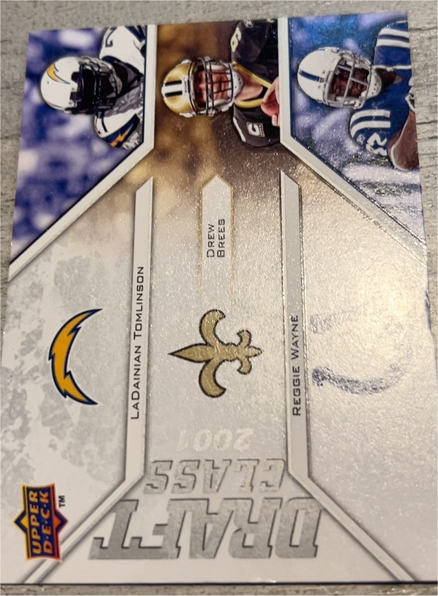 2009 Upper Deck Draft Edition #293 LaDainian Tomlinson/Drew Brees/Reggie Wayne — front