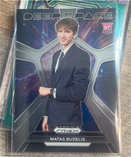2024 Panini Prizm Draft Picks #7 Matas Buzelis Deep Space Rookie — front