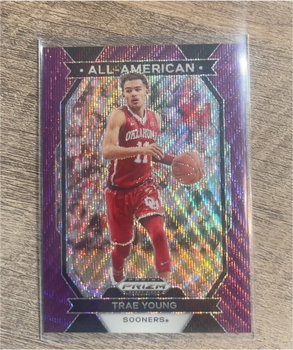 2024 Panini Prizm Draft Picks #2 Trae Young All American Purple Wave — front