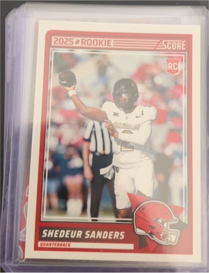 2025 Panini Score #15 Shedeur Sanders Rookie — front