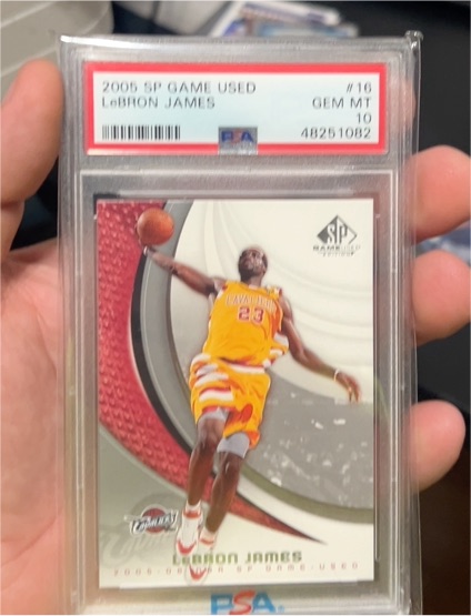 2005 SP Game Used #16 LeBron James — front