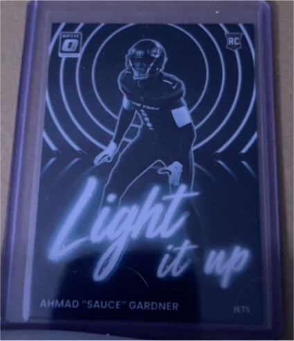 2022 Panini Donruss Optic #LU-19 Ahmad "Sauce" Gardner Light It Up Rookie — front