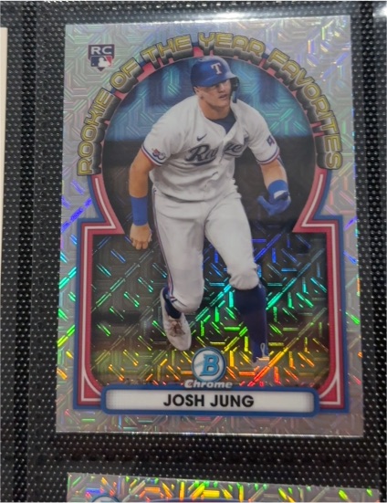 2023 Bowman Chrome #ROYF-9 Josh Jung Rookie of the Year Favorites Mojo Refractor — front