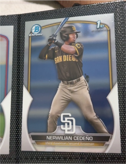 2023 Bowman Chrome #BCP-81 Nerwilian Cedeño — front