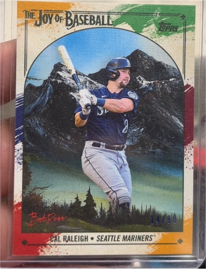 2023 Topps x Bob Ross The Joy of Baseball #29 Cal Raleigh — front