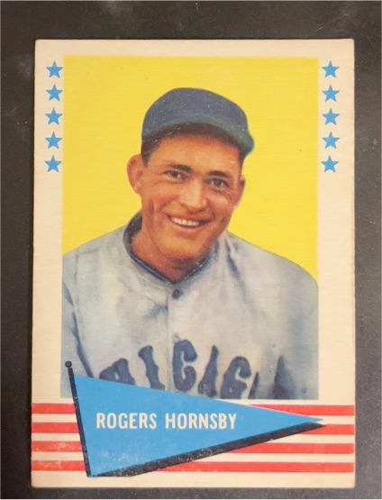 1961 Fleer Baseball Greats #43 Rogers Hornsby — front
