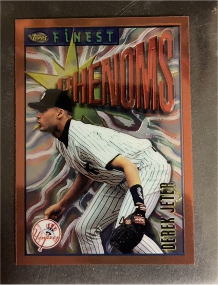 1996 Topps Finest #92 Derek Jeter Phenoms — front