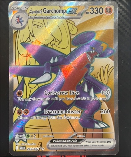 2025 Pokémon TCG Destined Rivals #215 Cynthia's Garchomp EX — front