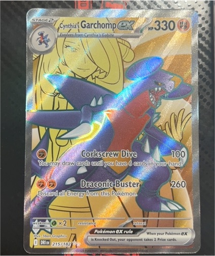 2025 Pokémon TCG Scarlet and Violet Destined Rivals #215 Cynthia's Garchomp ex — front