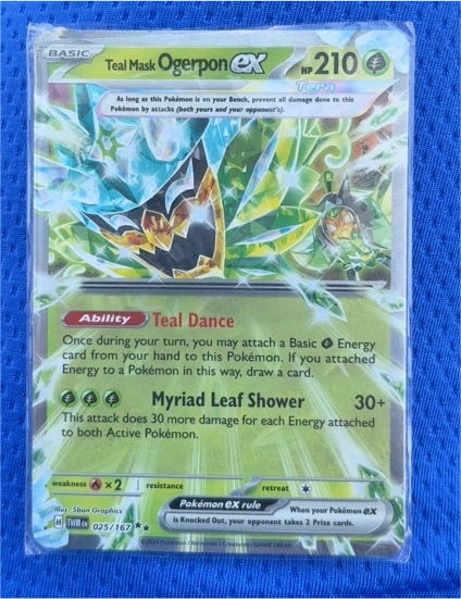 2024 Pokémon SV06 Twilight Masquerade #025/167 Teal Mask Ogerpon ex — front