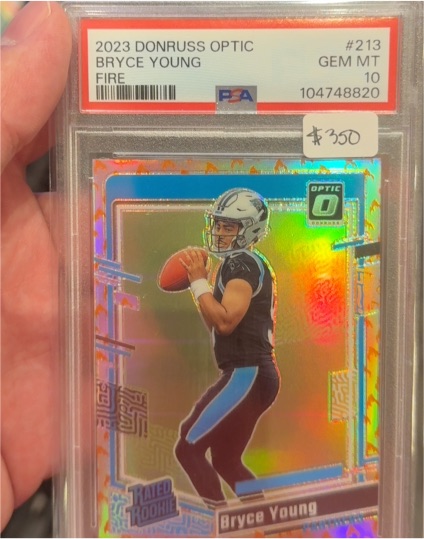 2023 Donruss Optic #213 Bryce Young Rated Rookie Fire — front