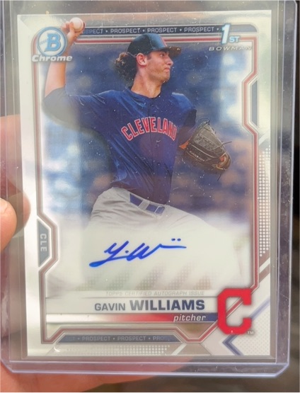 2021 Bowman Chrome Draft #BDC-93 Gavin Williams — front