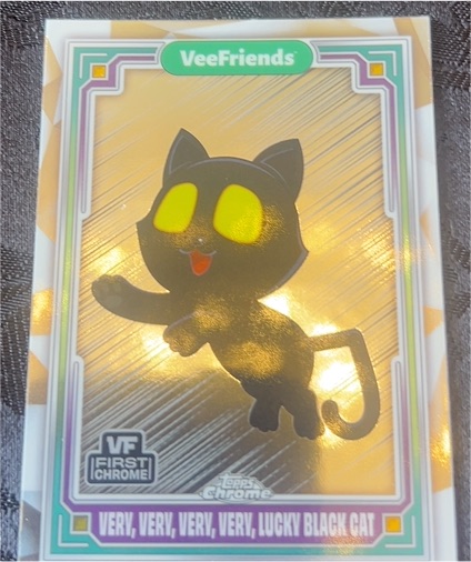 2025 Topps Chrome VeeFriends #3 Very, Very, Very, Very, Lucky Black Cat — front