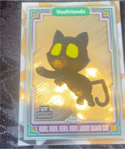 2025 Topps Chrome VeeFriends #3 Very Very Very Very Lucky Black Cat — front
