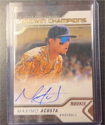 2023 Upper Deck Goodwin Champions #A-MA Maximo Acosta — front
