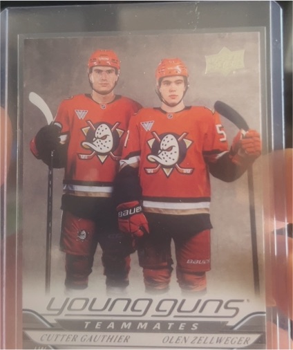 2024-25 Upper Deck Series 2 #498 Cutter Gauthier / Olen Zellweger Young Guns Teammates — front