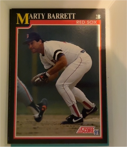 1991 Score #228 Marty Barrett — front
