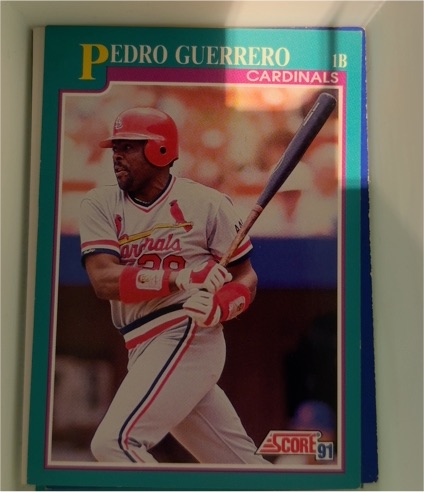 1991 Score #140 Pedro Guerrero — front