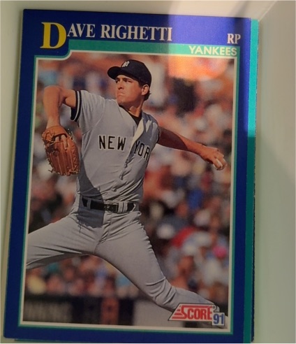 1991 Score #24 Dave Righetti — front
