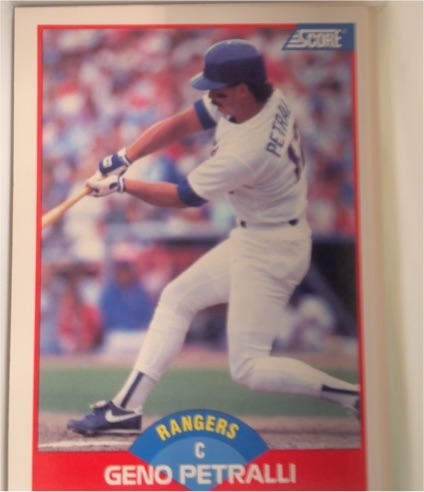 1989 Score #526 Geno Petralli Texas Rangers — front