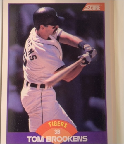 1989 Score #269 Tom Brookens — front