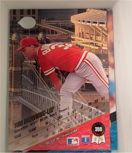 1993 Leaf #359 Tom Browning — front